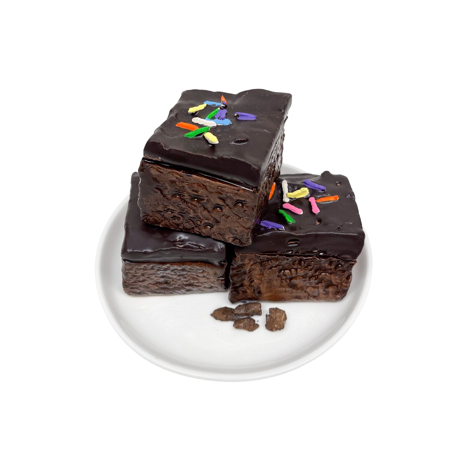 Three Plated Sprinkle Brownies 11