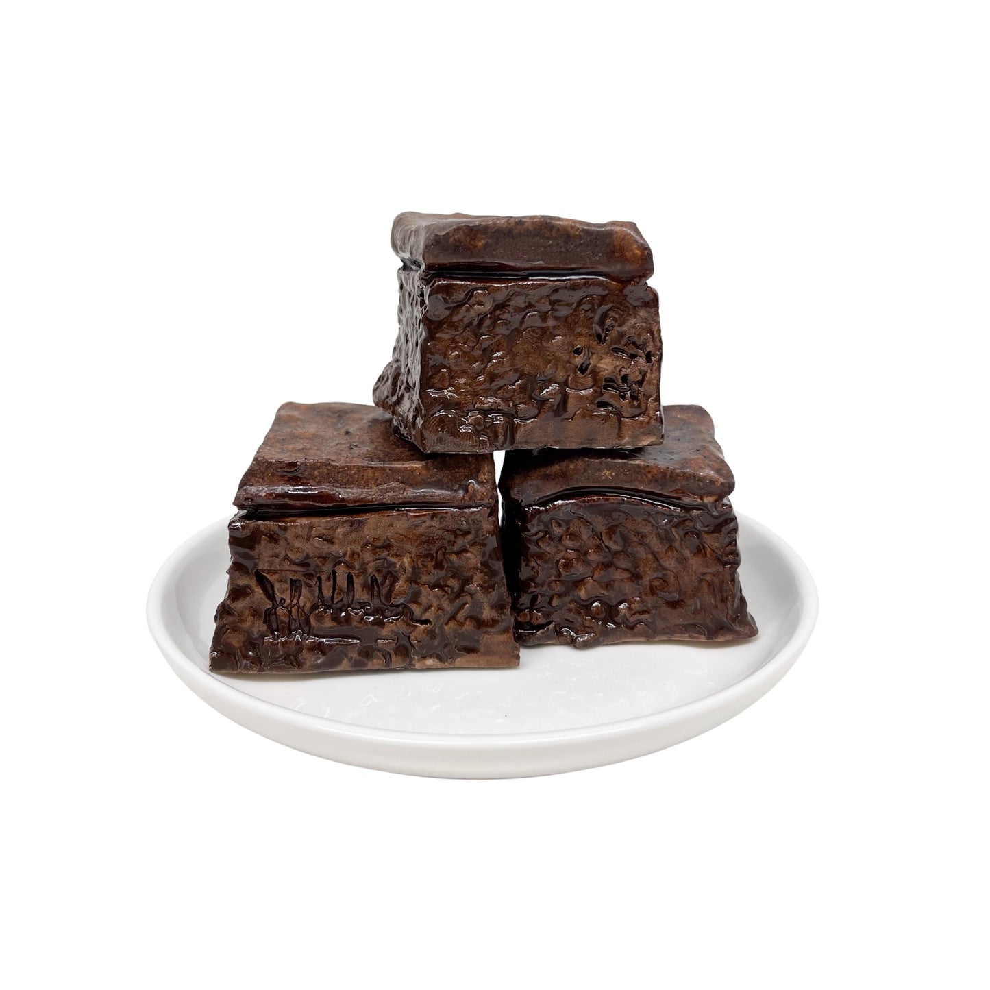 Three Plated Plain Brownies 2