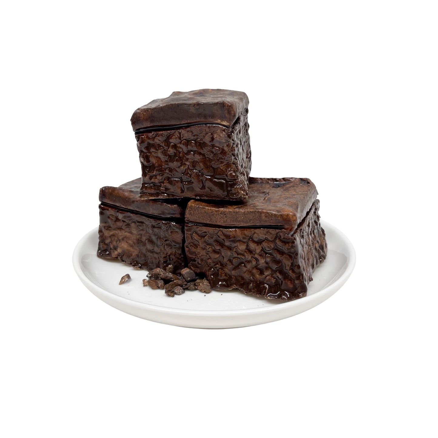 Three Plated Plain Brownies 2