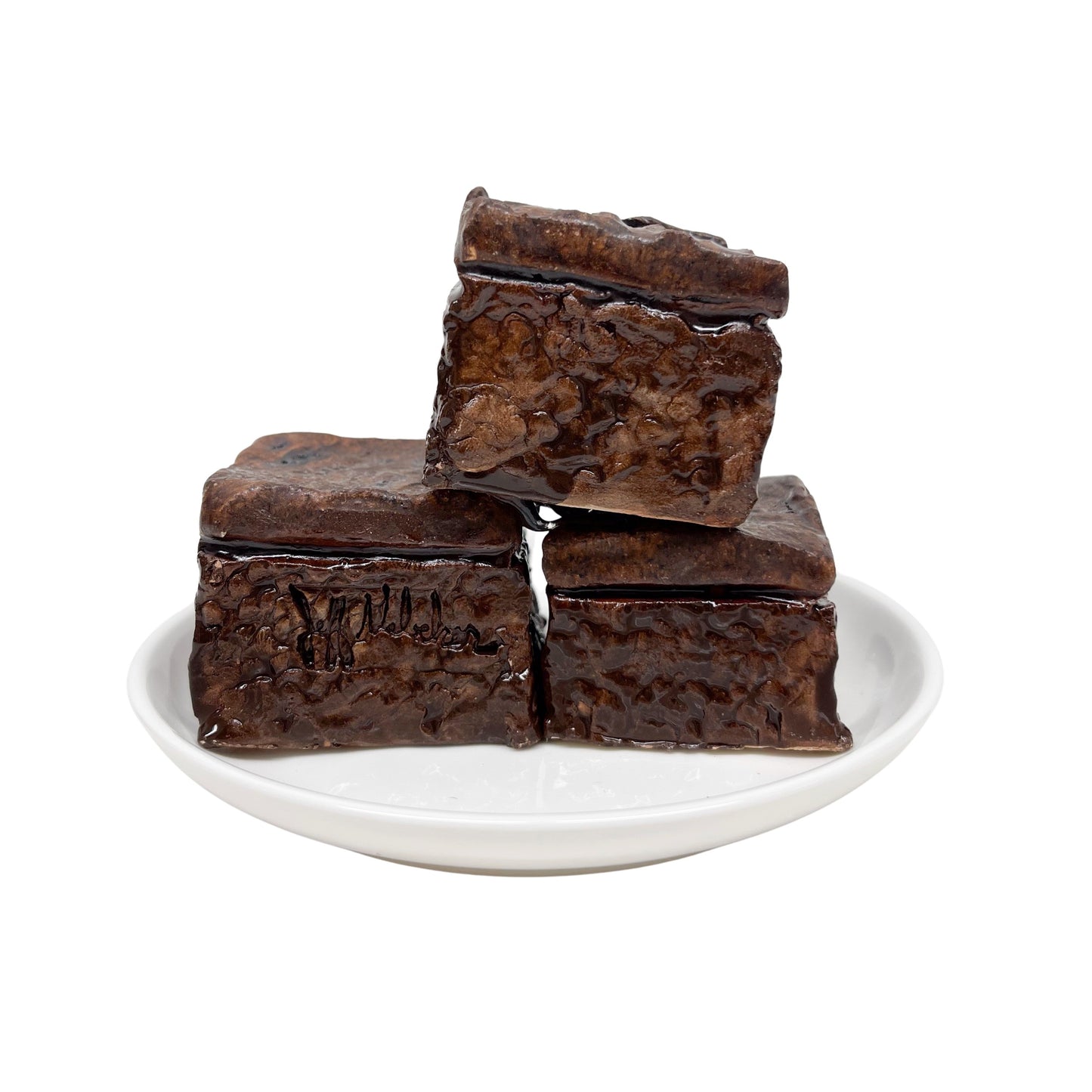 Three Plated Plain Brownies 4