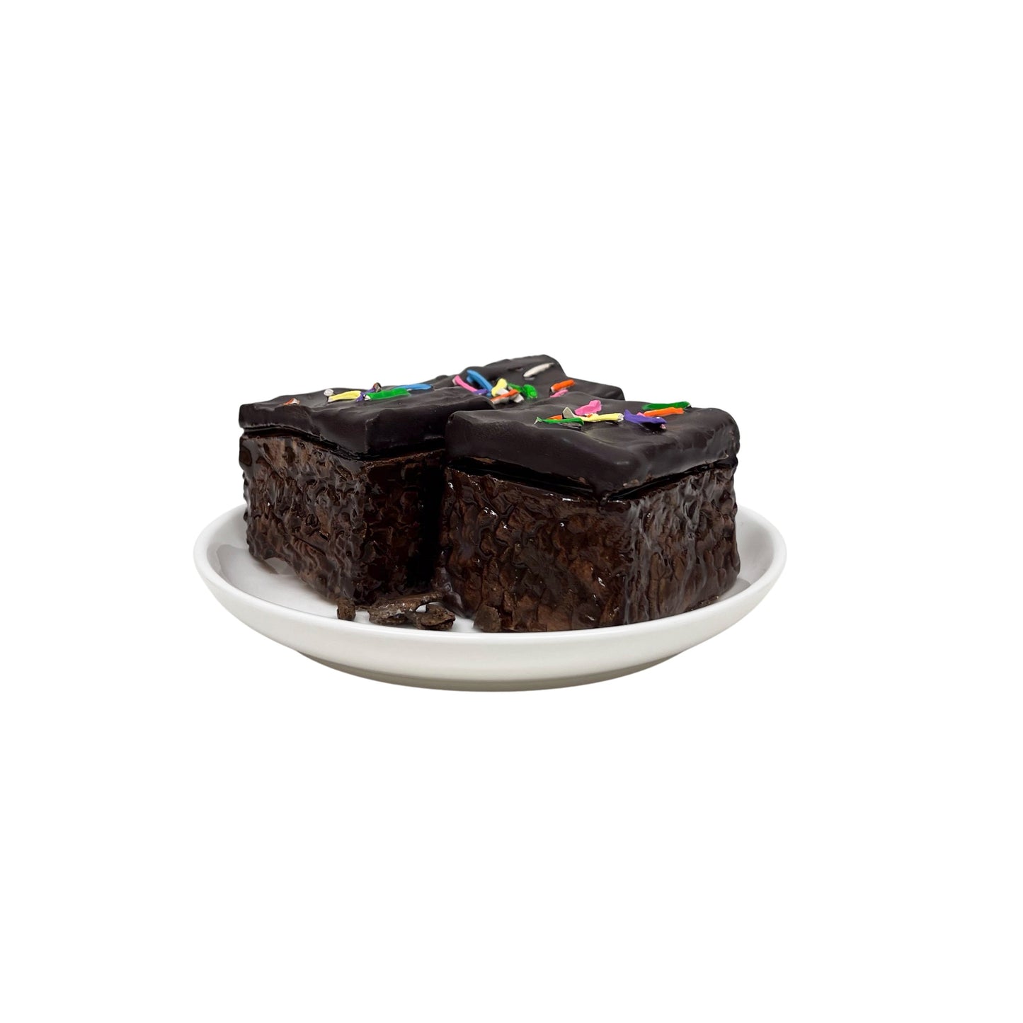 Three Plated Sprinkle Brownies 9