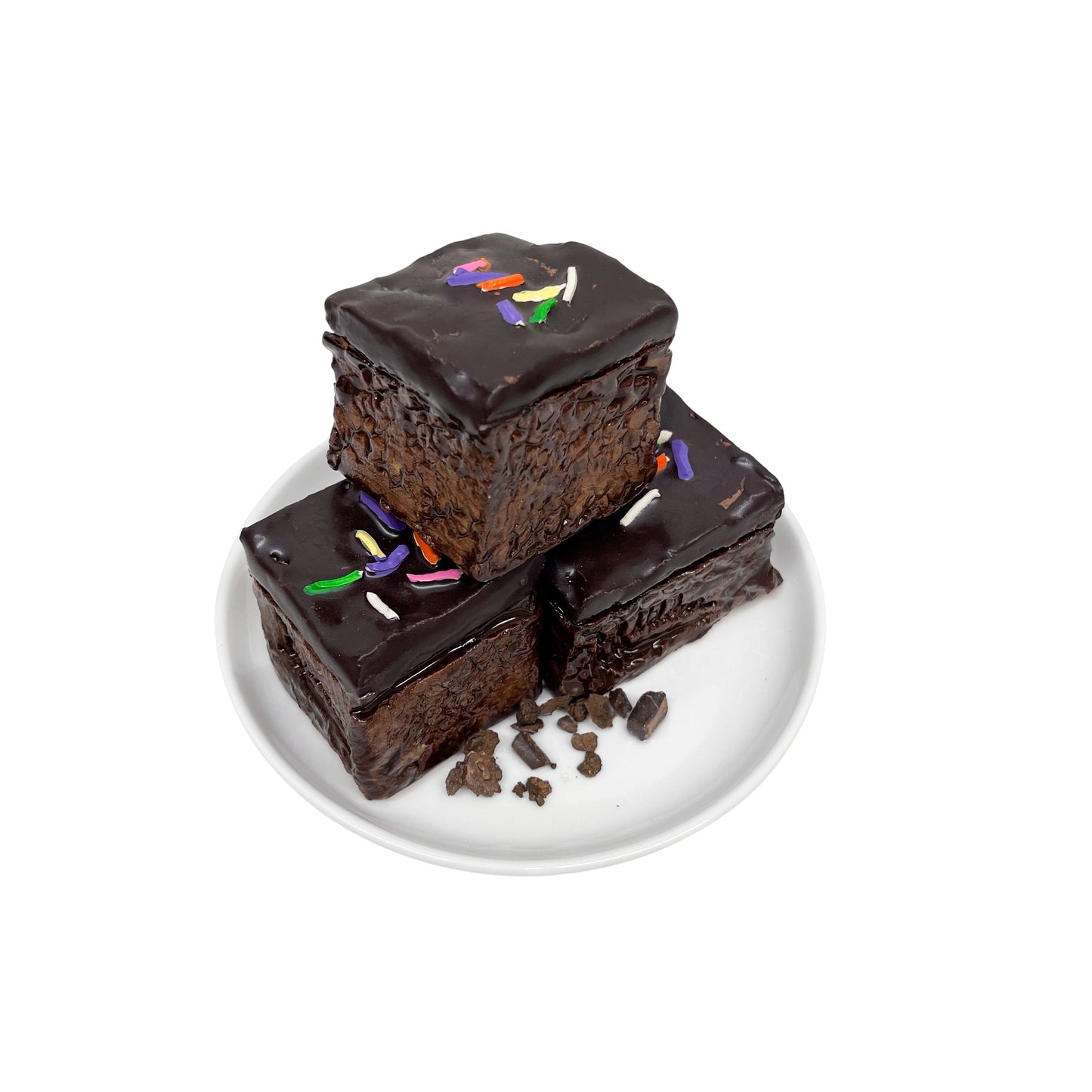 Three Plated Sprinkle Brownies 10