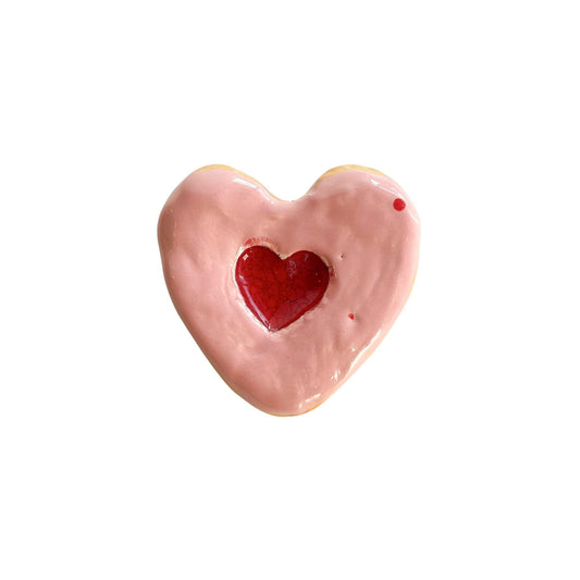 Strawberry Cream Heart Donut (Day Old)
