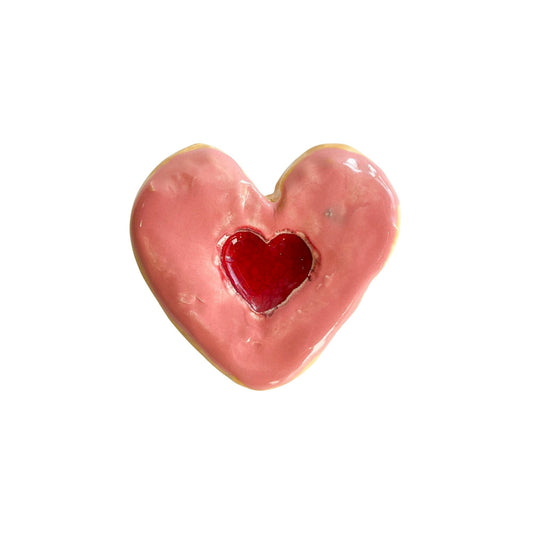 Strawberry Heart Donut (Day Old)