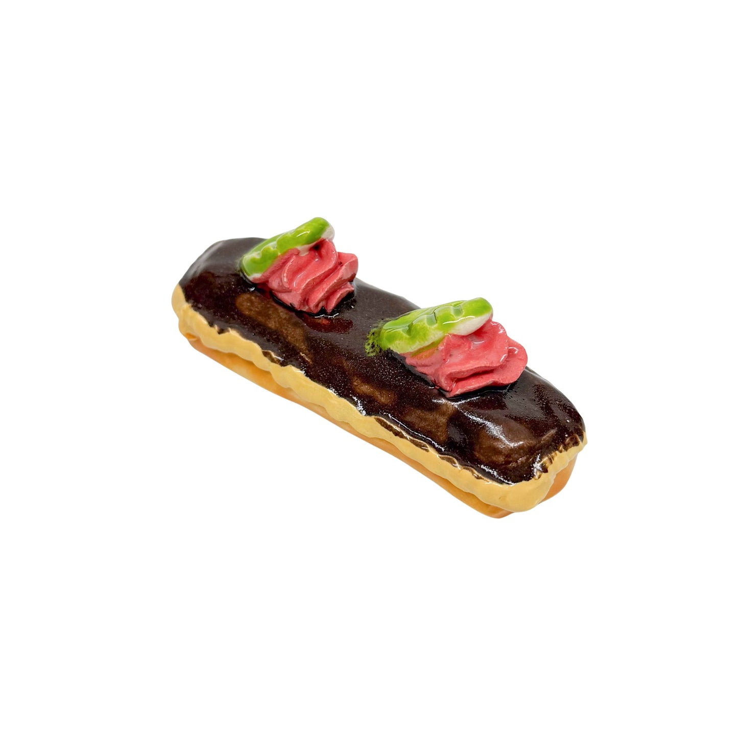 Chocolate Eclair With Rosebuds
