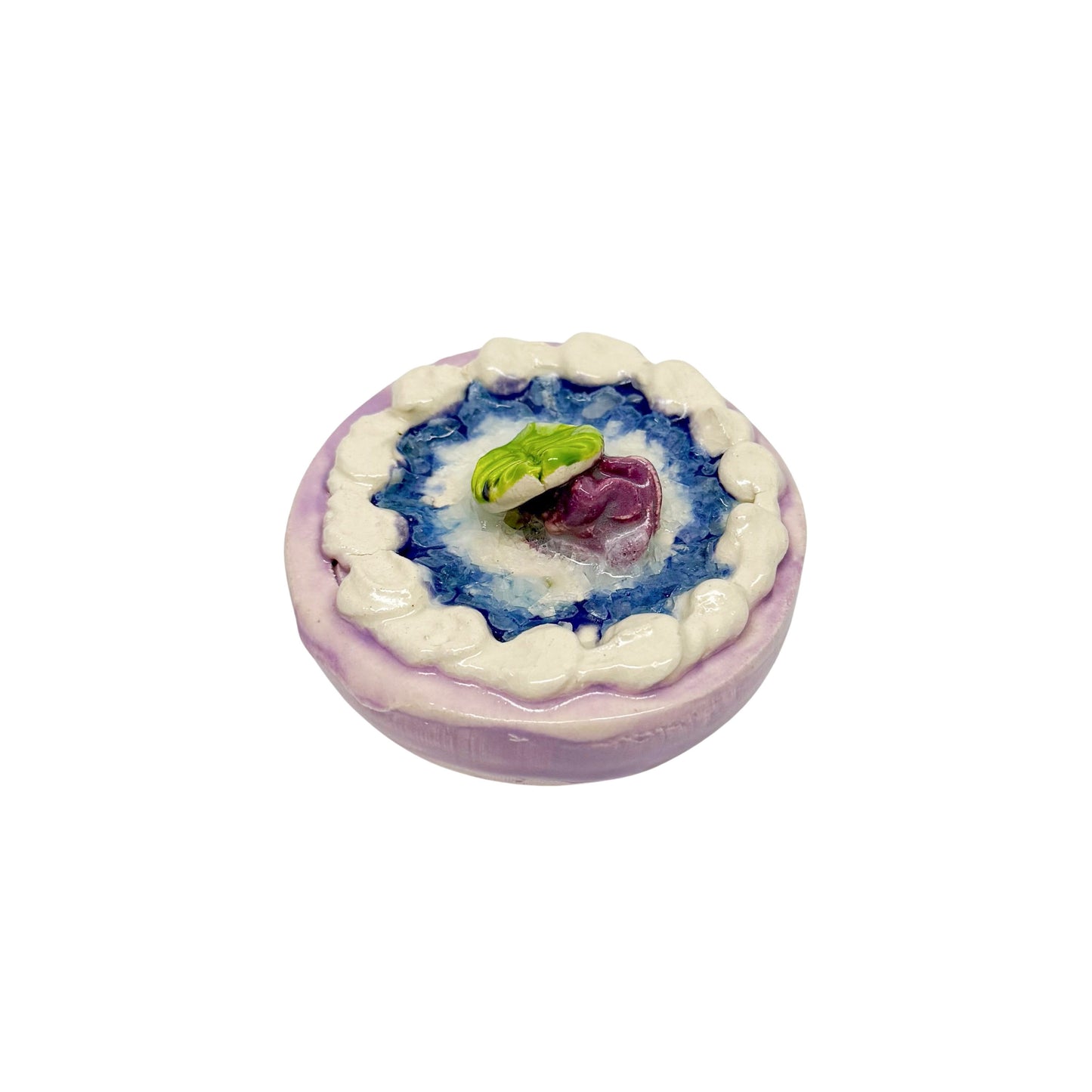Lavender Blueberry Petit Four With Rosebud