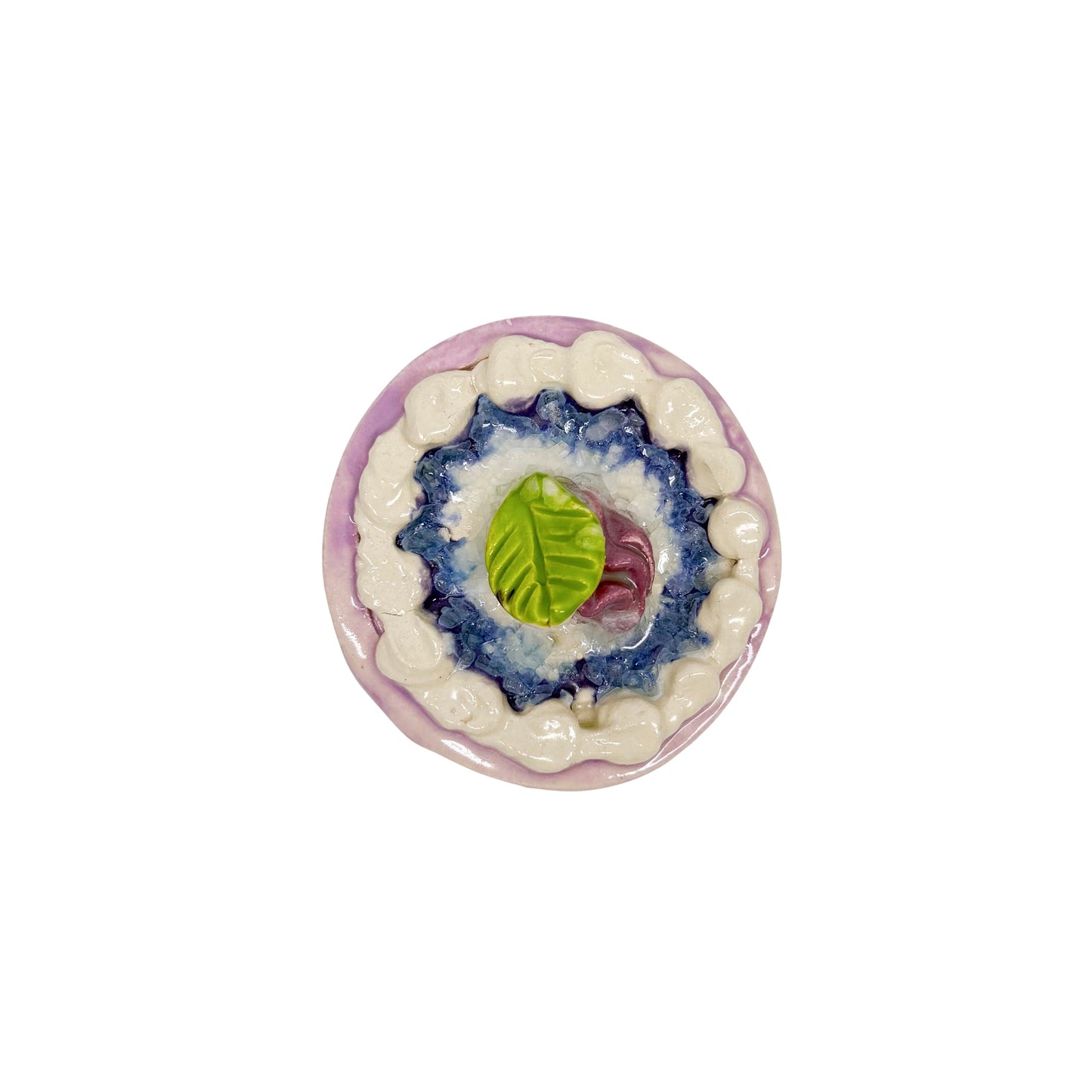Lavender Blueberry Petit Four With Rosebud