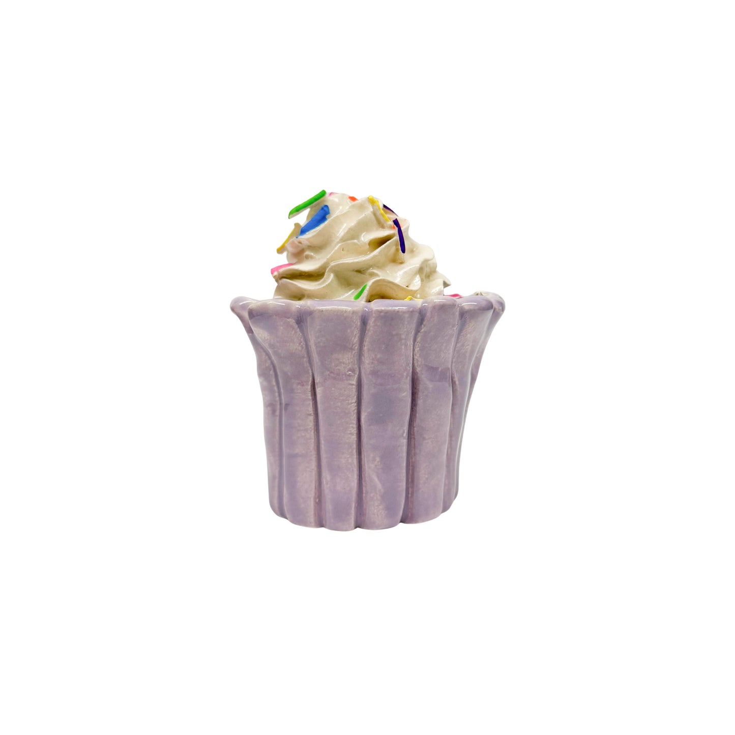 Purple Cupcake With Sprinkles
