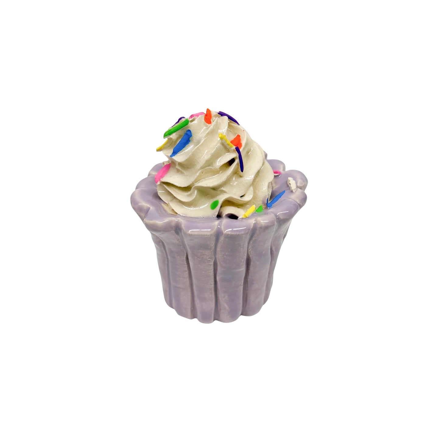 Purple Cupcake With Sprinkles