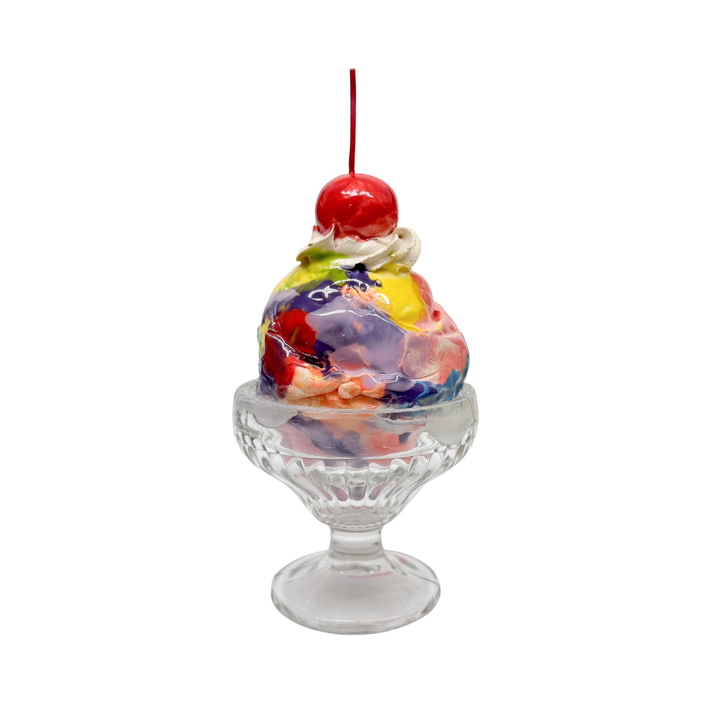 Single Scoop Rainbow Sherbet Sundae