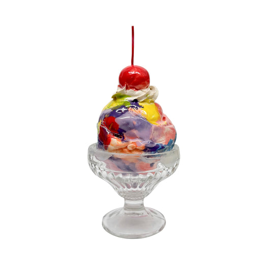 Single Scoop Rainbow Sherbet Sundae