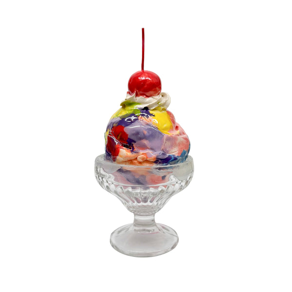 Single Scoop Rainbow Sherbet Sundae