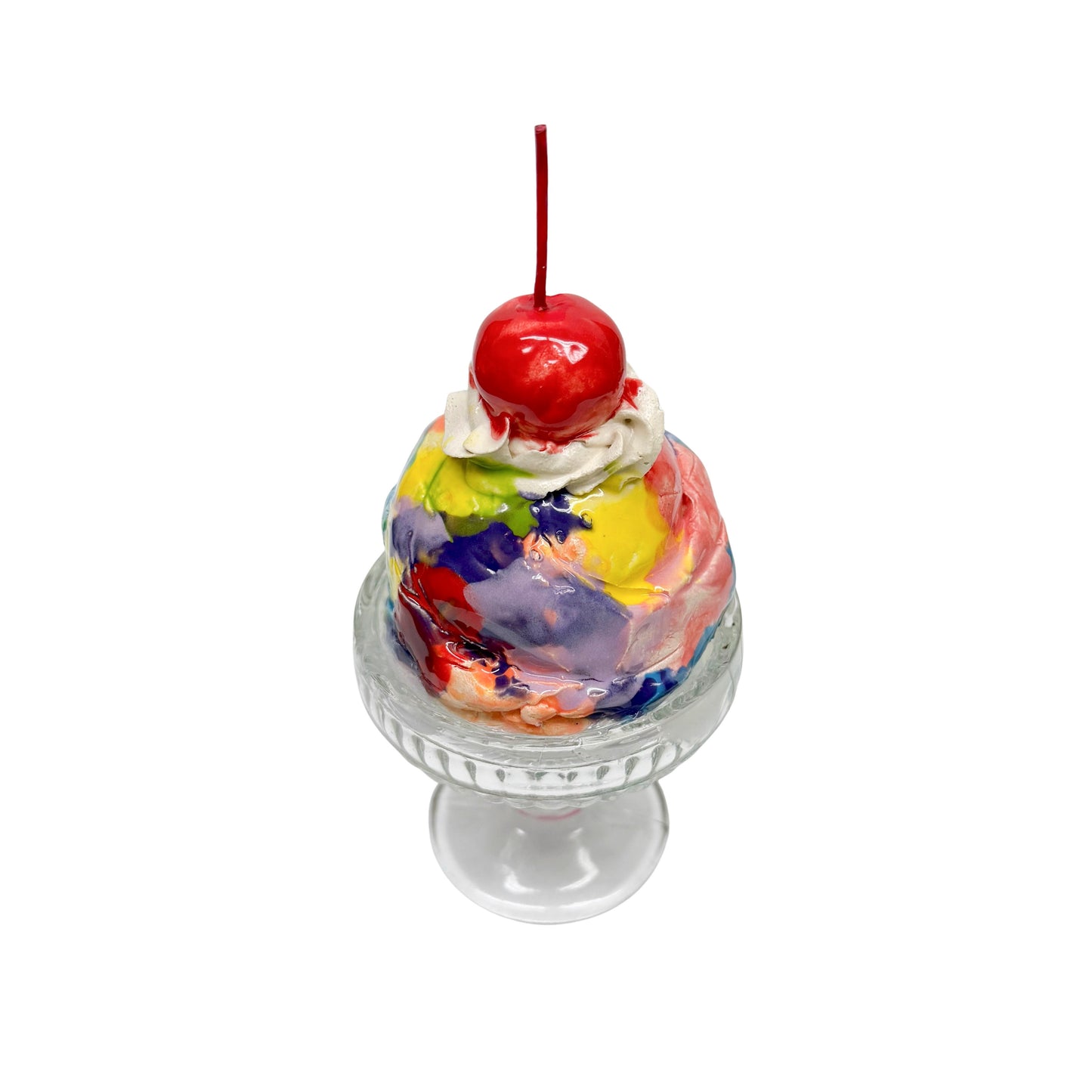 Single Scoop Rainbow Sherbet Sundae