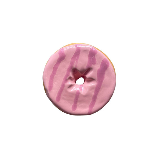 Strawberry Cream Donut With Strawberry Stripes (Day Old)