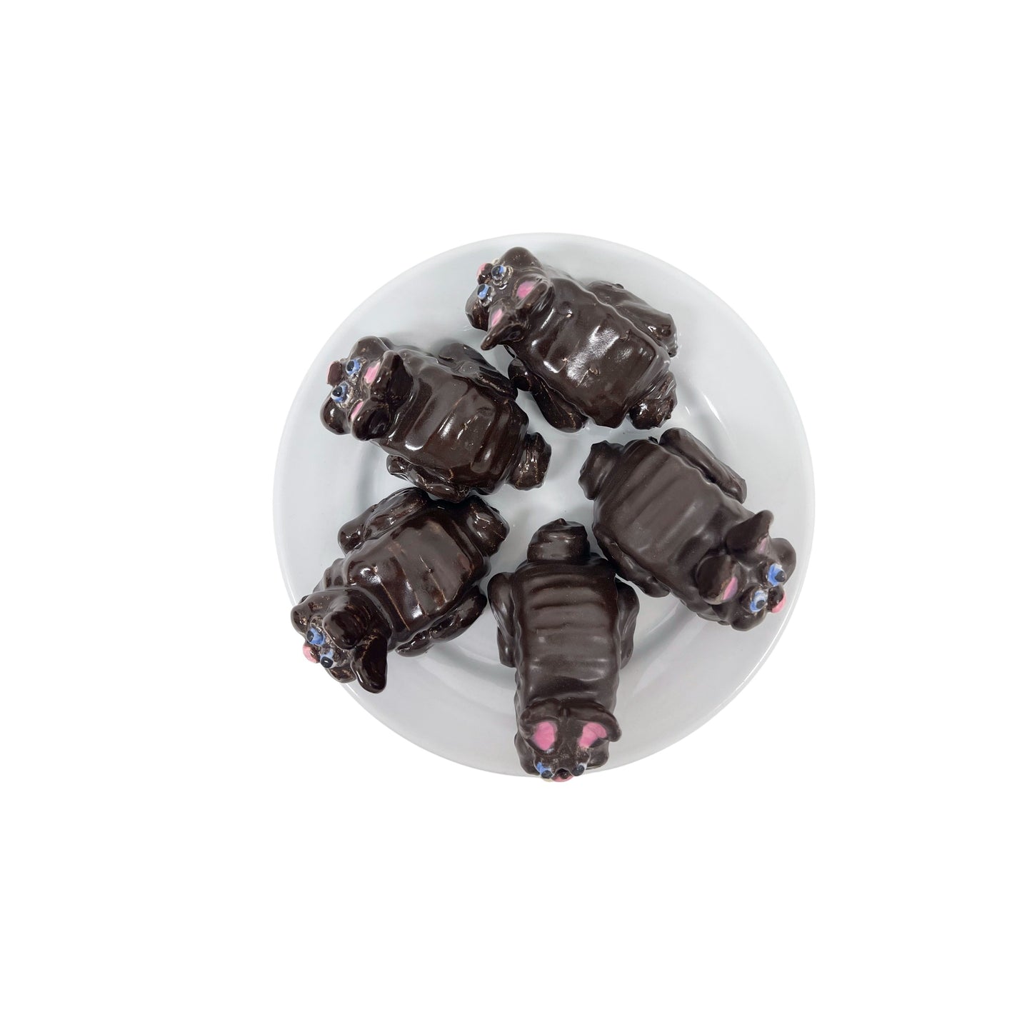 Plate with Chocolate Easter Bunnies 1