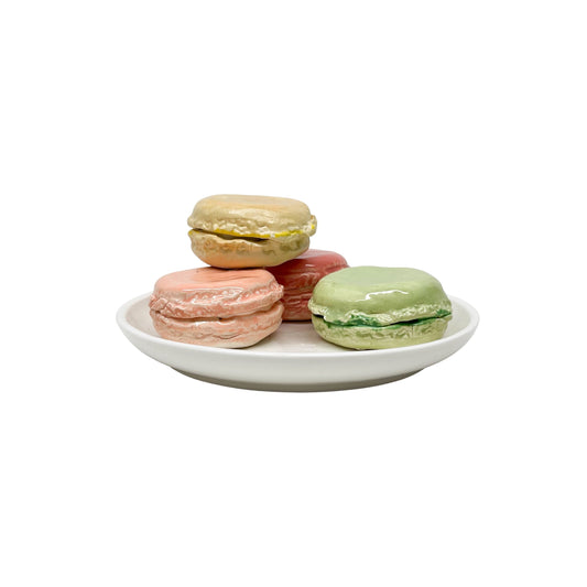 Four Plated Macarons 34