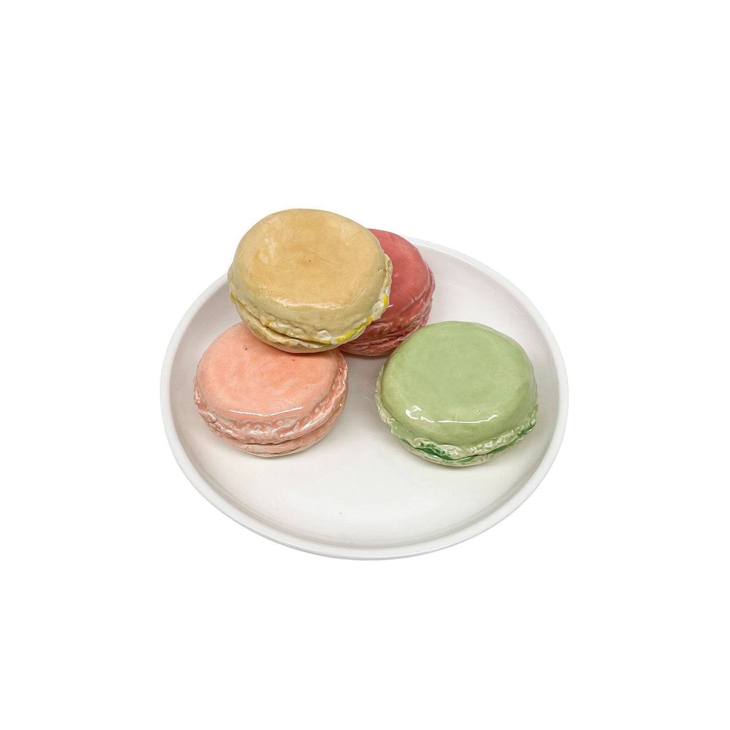 Four Plated Macarons 34