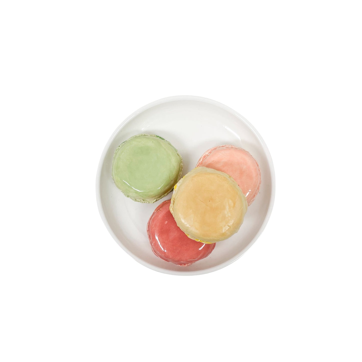 Four Plated Macarons 34