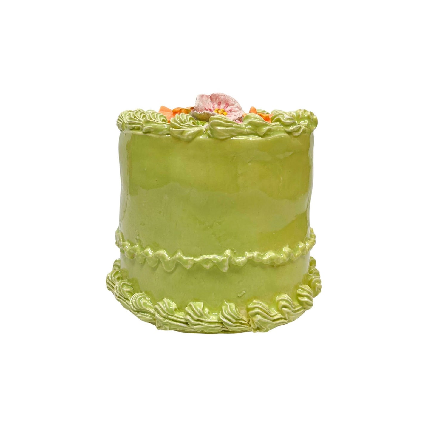 Lime Cake With Bouquet 8