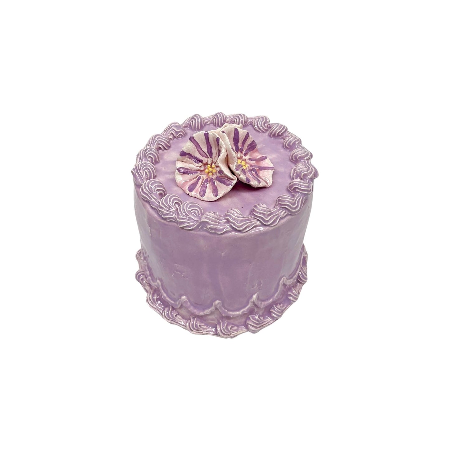 Flower Topped Lavender Cake 6