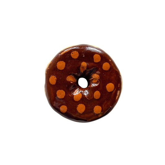 Chocolate Donut With Peanut Butter Dots