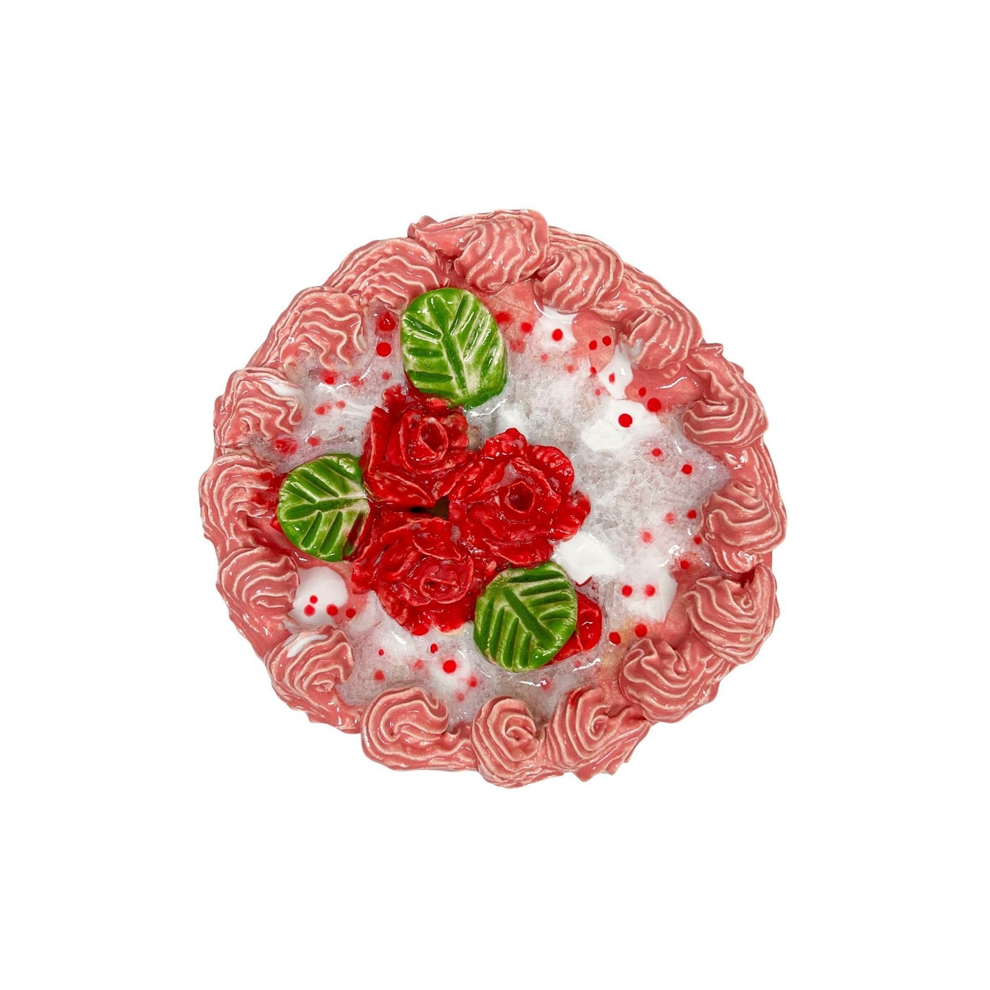 Strawberry Cake with Roses 1