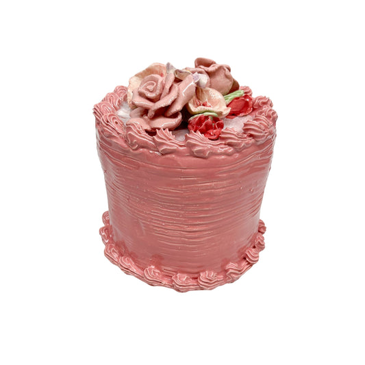 Strawberry Cake With Sugar And Flower Bouquet 5