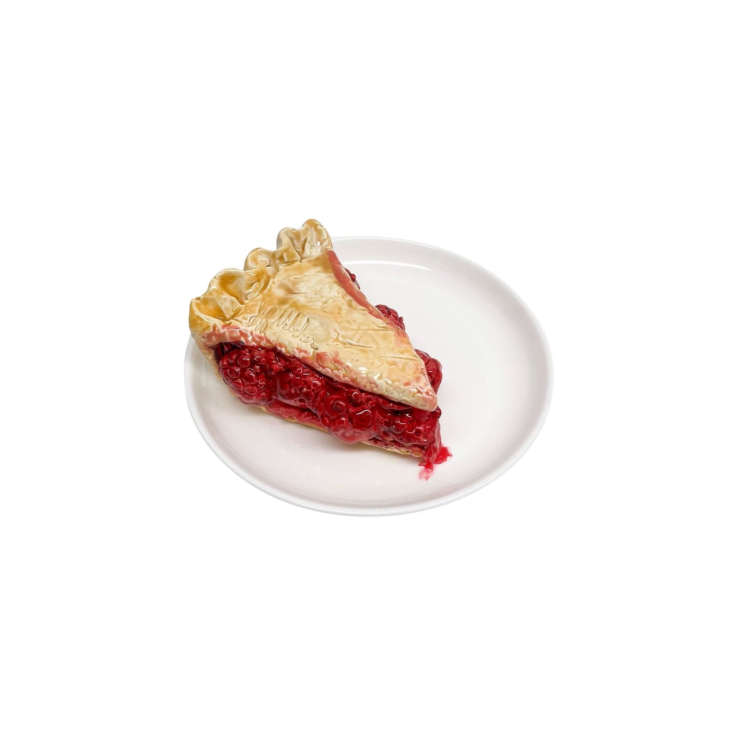 Plated Raspberry Pie Slice 6