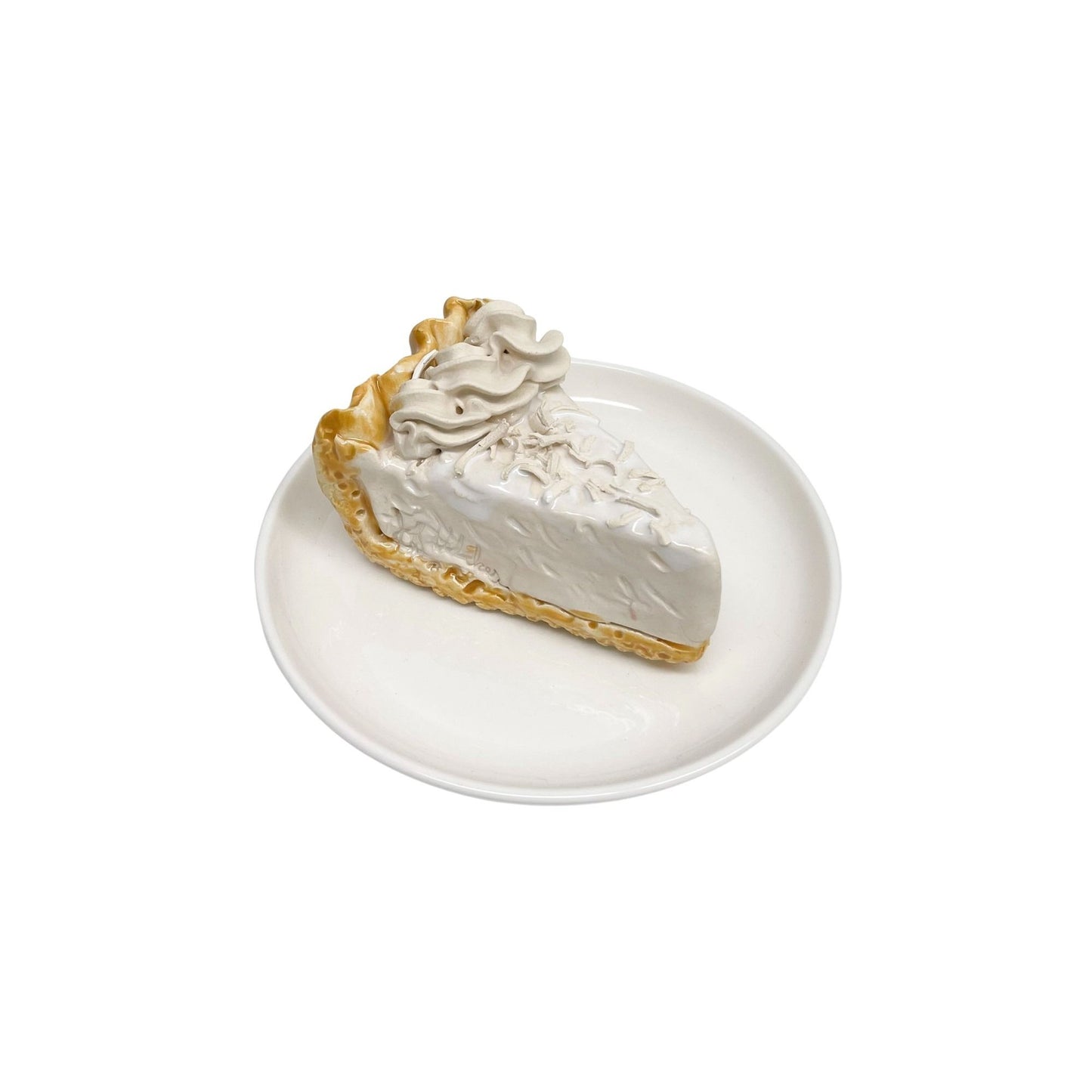 Plated Coconut Cream Pie Slice 13