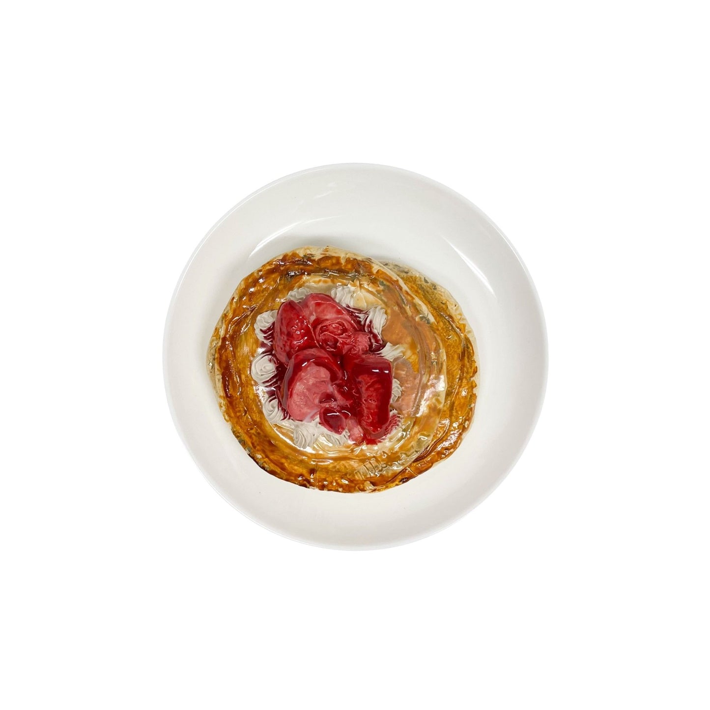 Plated Double Pancake Stack With Strawberries 4