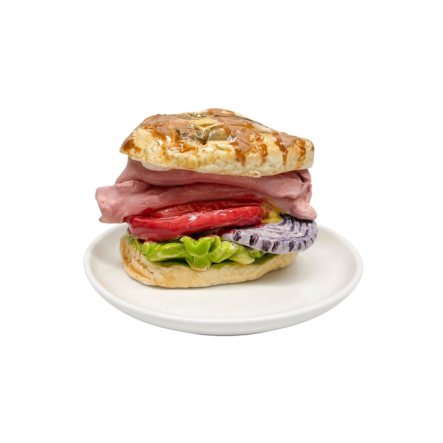Plated Ham Sandwich On Roll 28