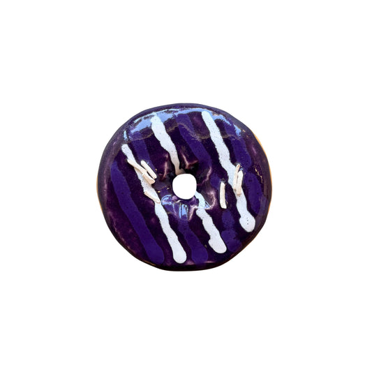 Boysenberry Donut With Stripes And Sprinkles (Day Old)