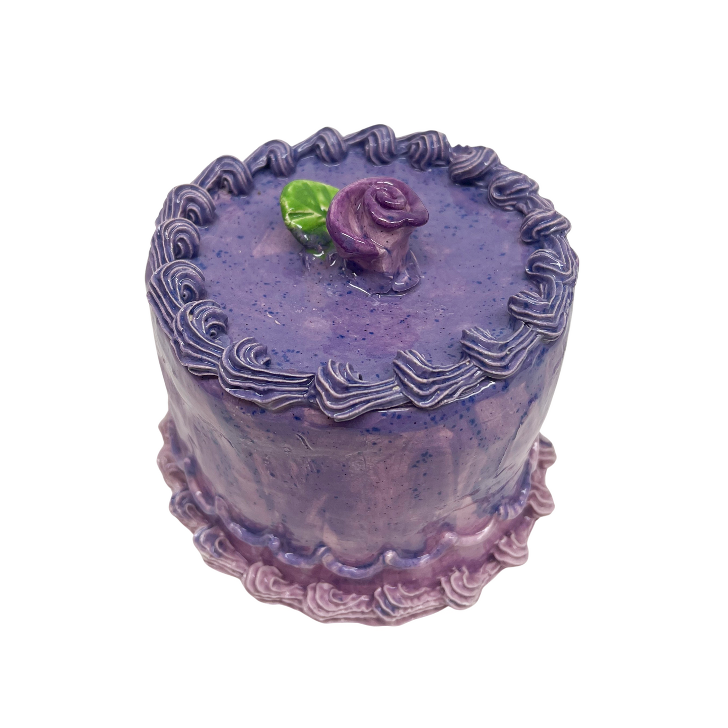 Purple Cake With Flower 4