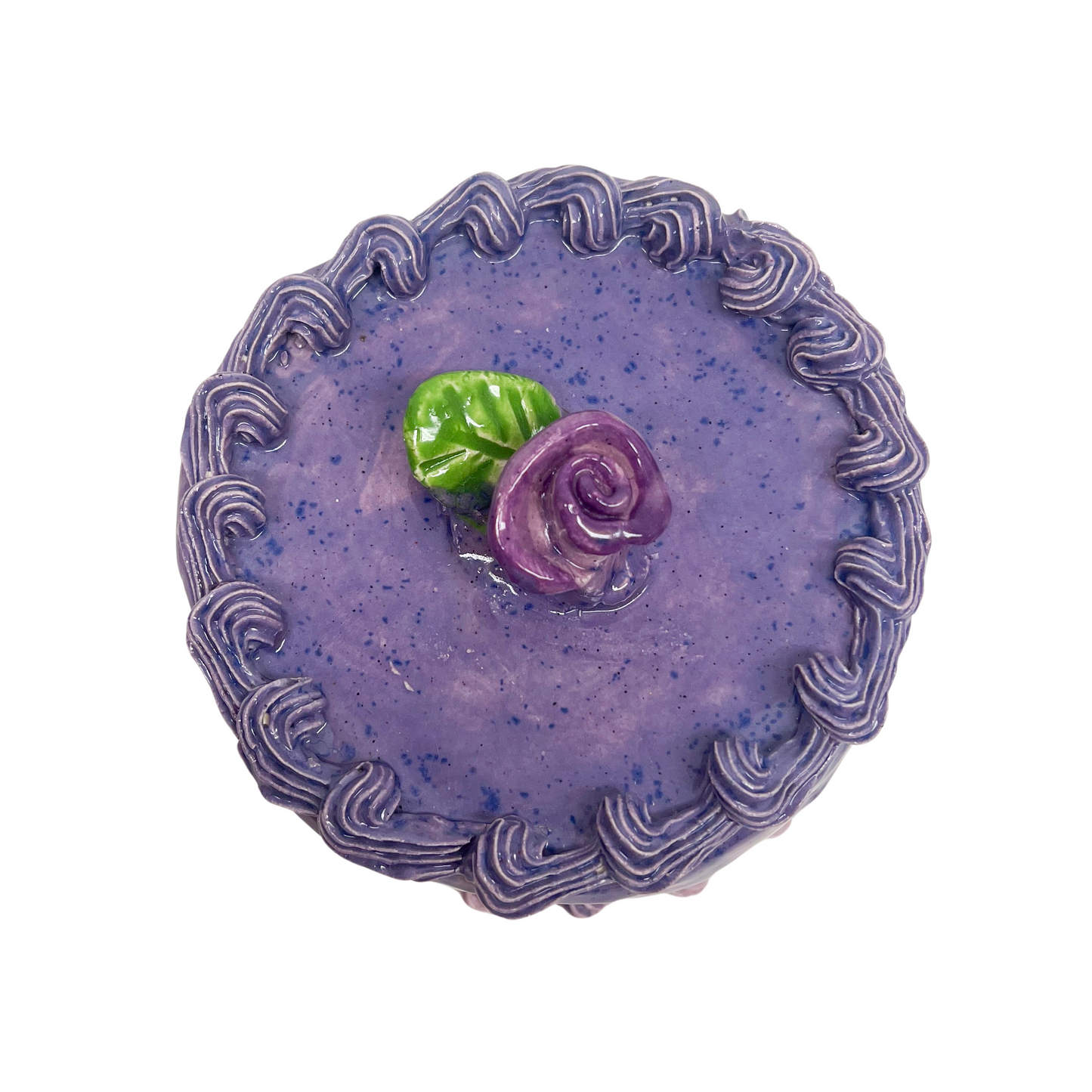 Purple Cake With Flower 4