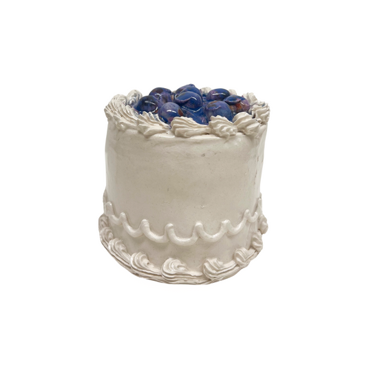 White Medium Cake With Blueberry Topping 30