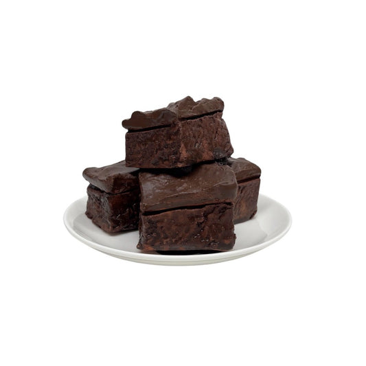 Four Plated Plain Brownies 8