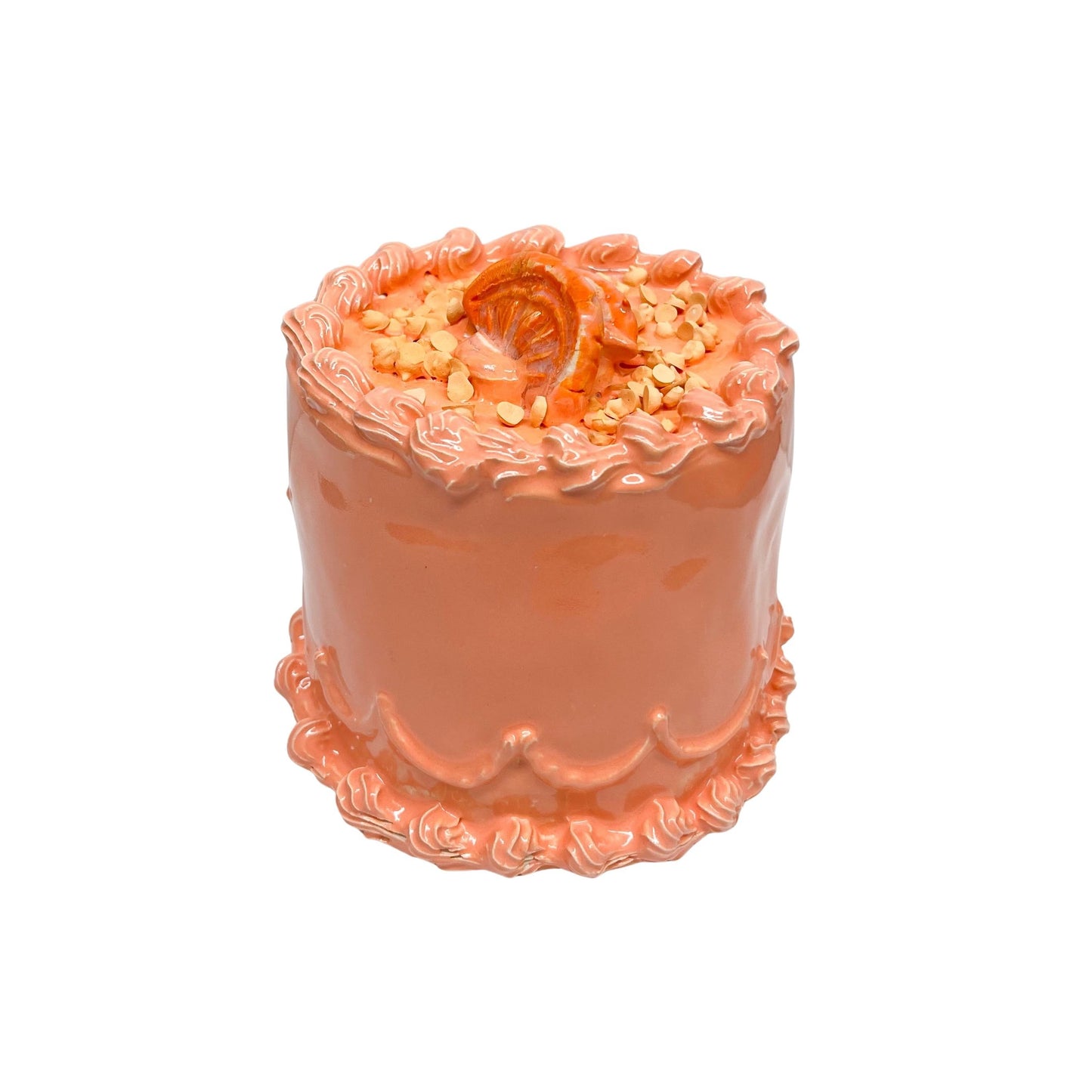 Orange Cream Cake With Wedges & Sprinkles 3