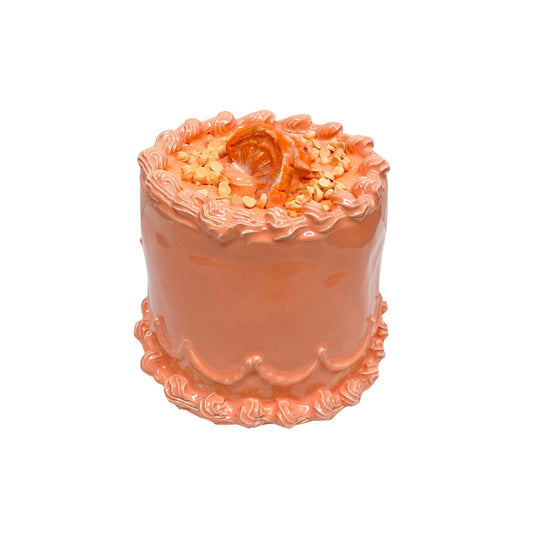 Orange Cream Cake With Wedges & Sprinkles 3