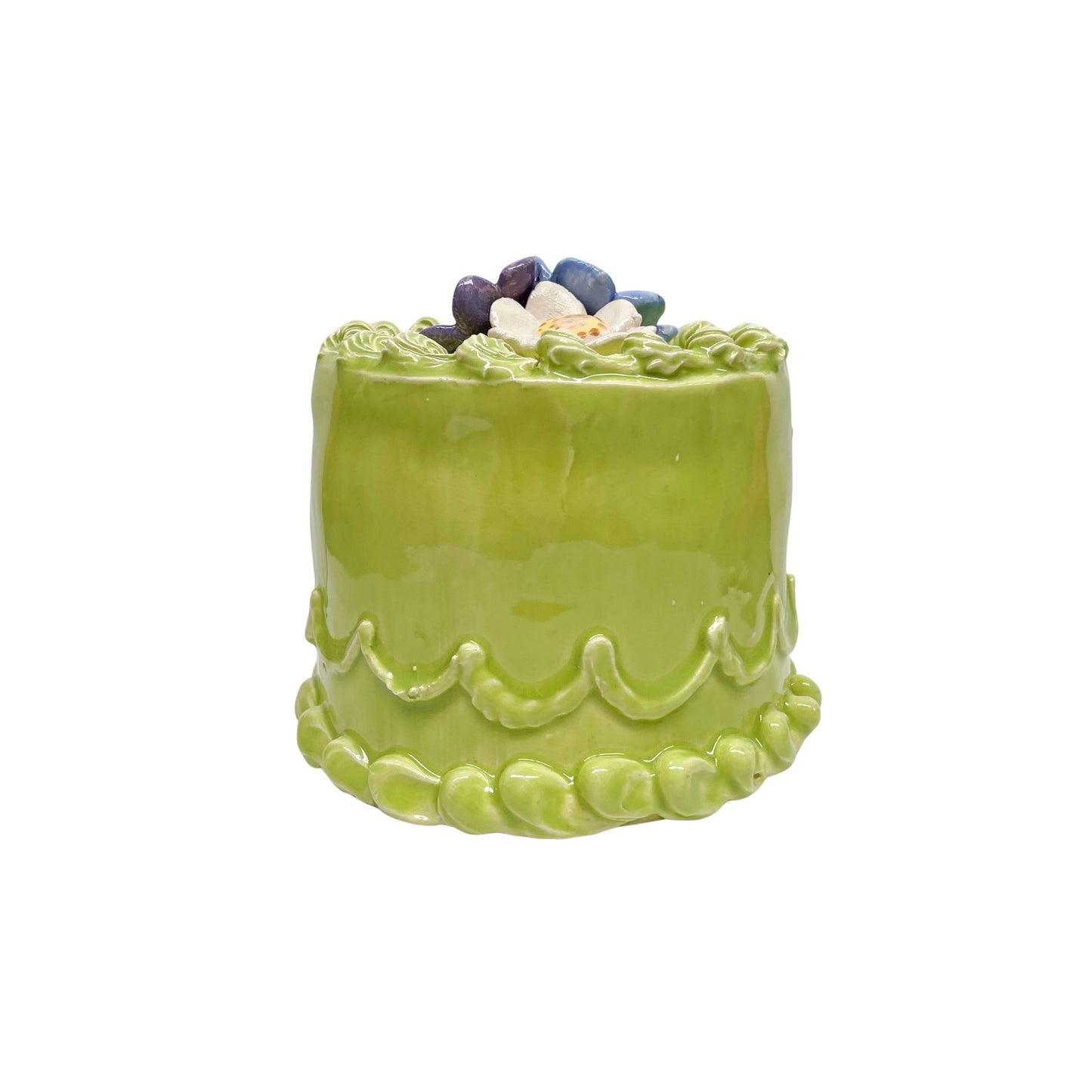 Lime Cake With Flowers 4
