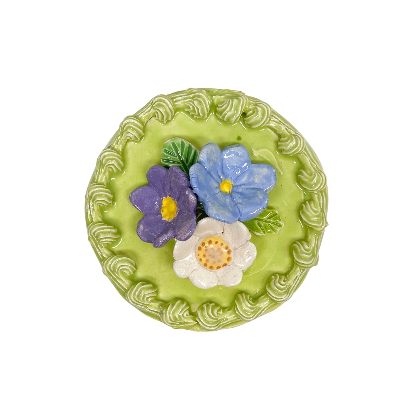 Lime Cake With Flowers 4