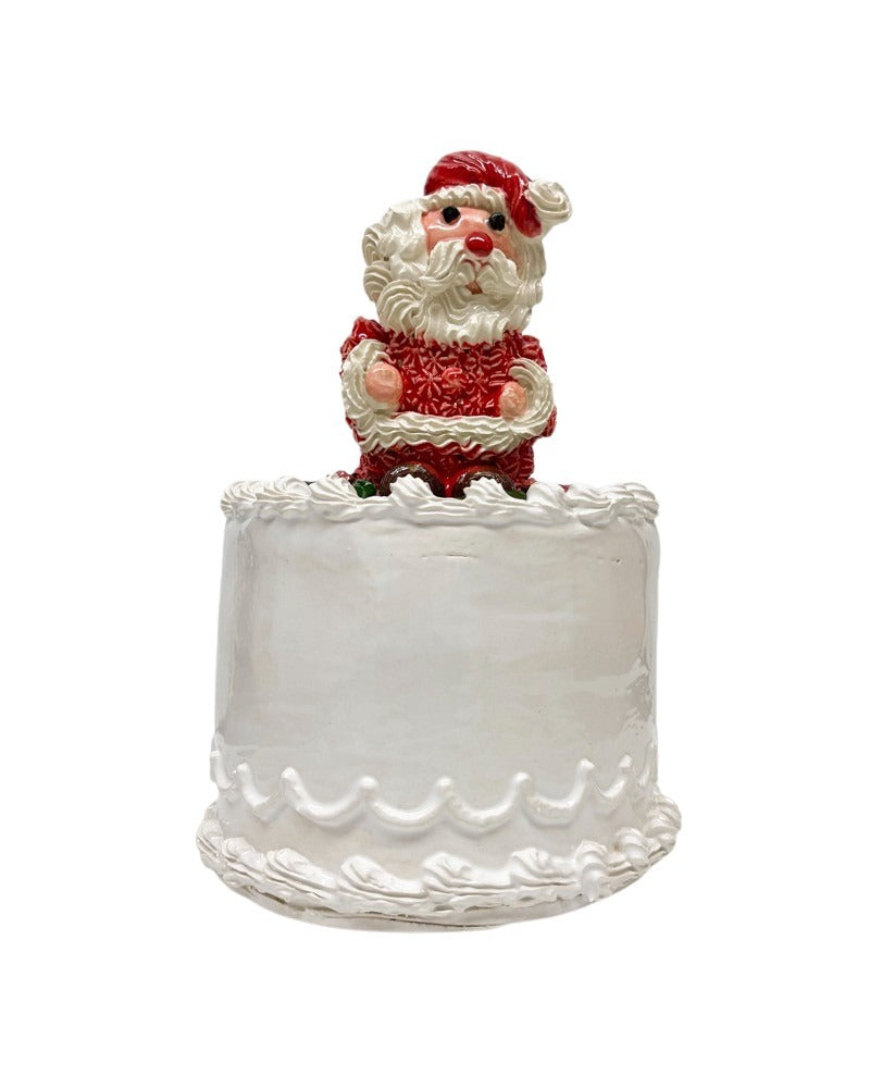 Santa Claus Topped Vanilla Cake 1