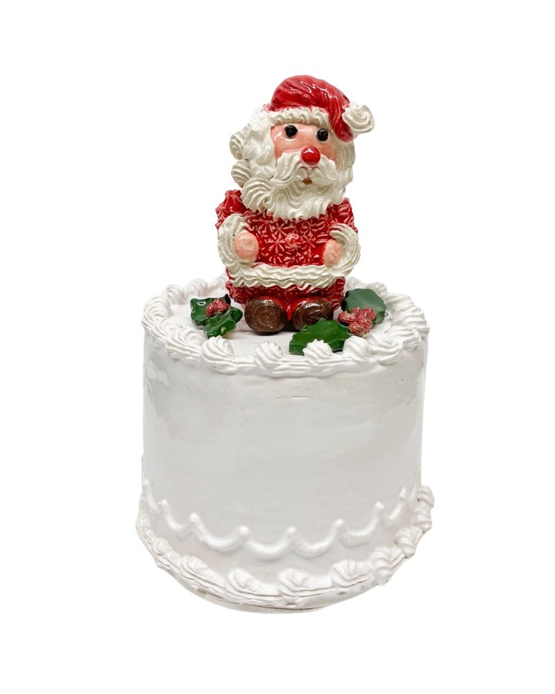 Santa Claus Topped Vanilla Cake 1