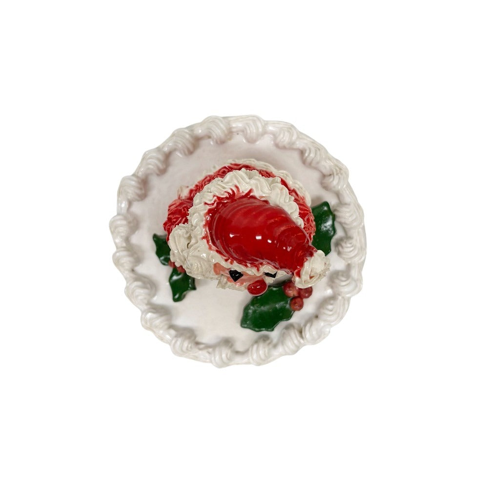 Santa Claus Topped Vanilla Cake 1