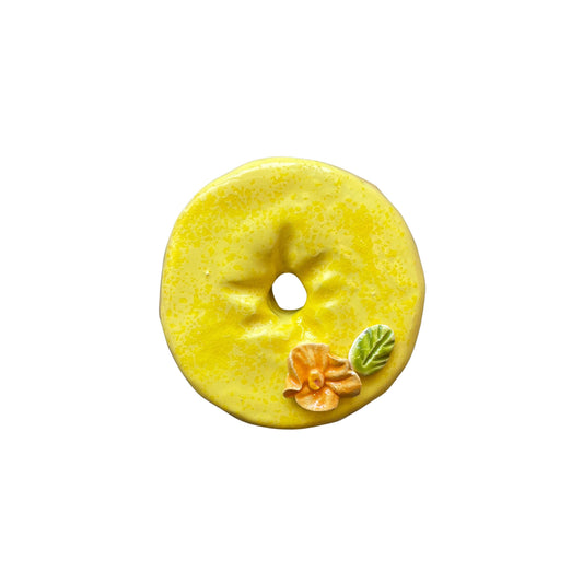 Daffodil Donut With Orange Hibiscus