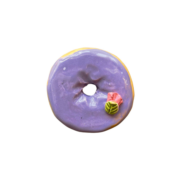 Lavender Donut With Rosebud