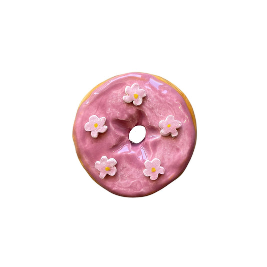 Rose Donut With Pink Daisies