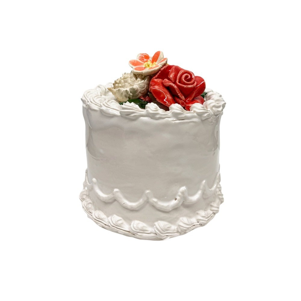 Holiday Flower Topped Vanilla Cake 88