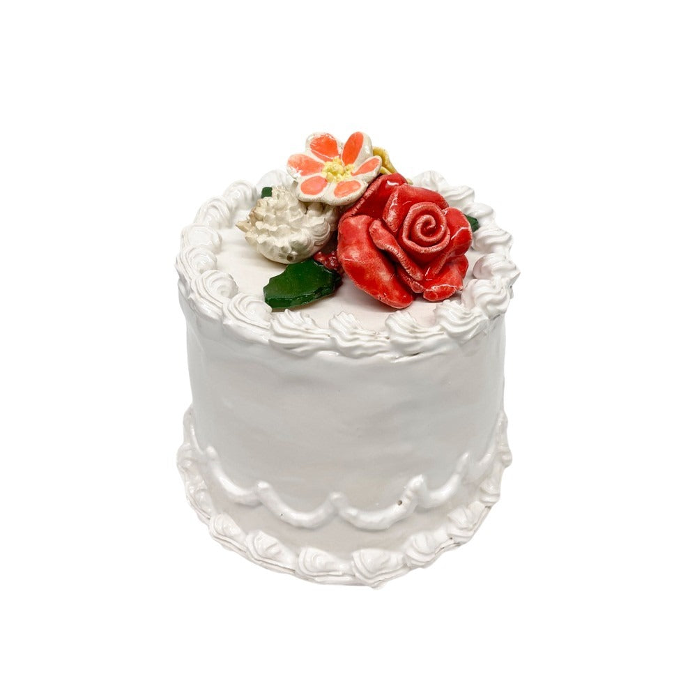 Holiday Flower Topped Vanilla Cake 88