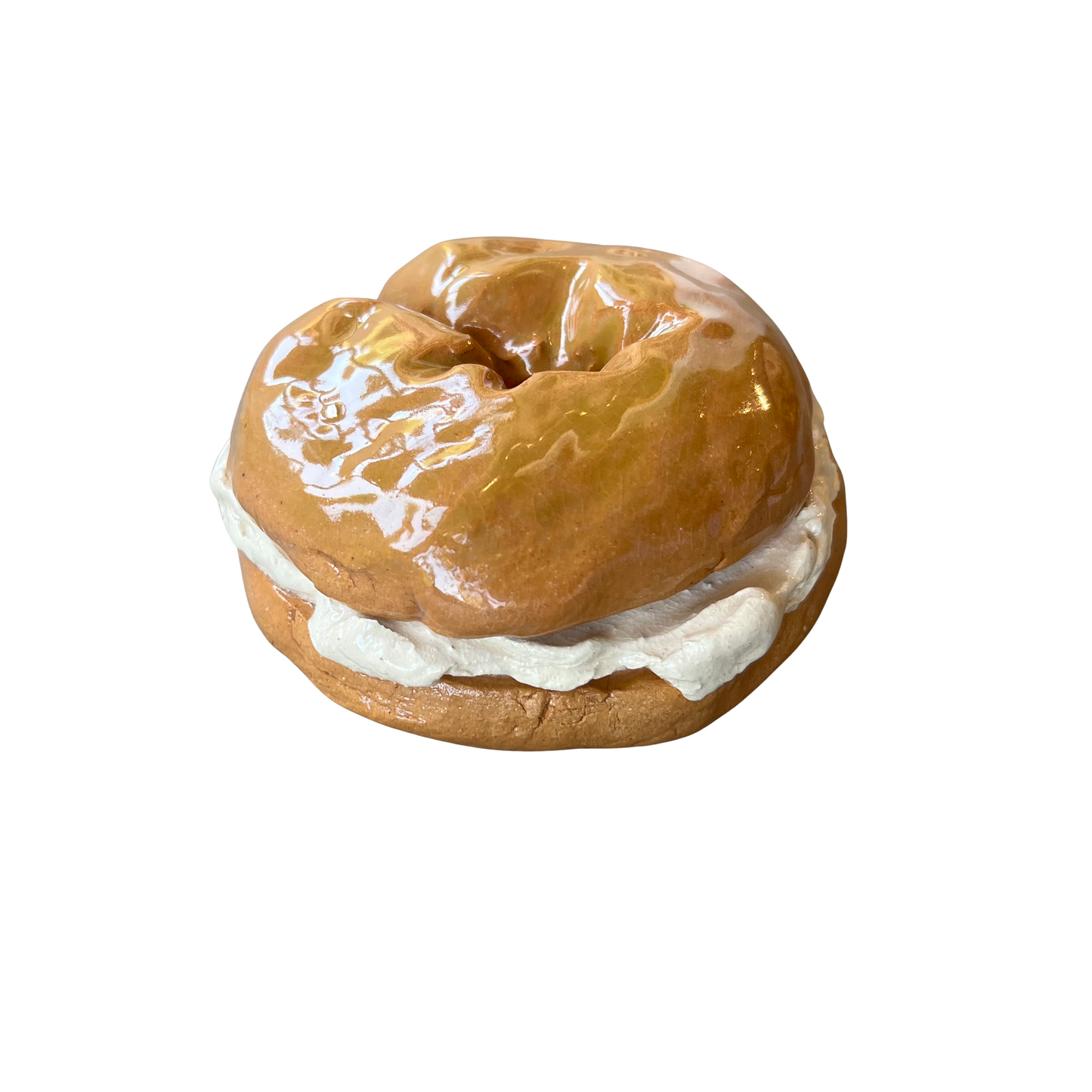 Pumpkin Bagel With Cream Cheese