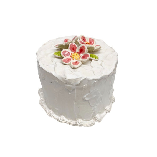 Pink Daisy Topped Vanilla Cake 90